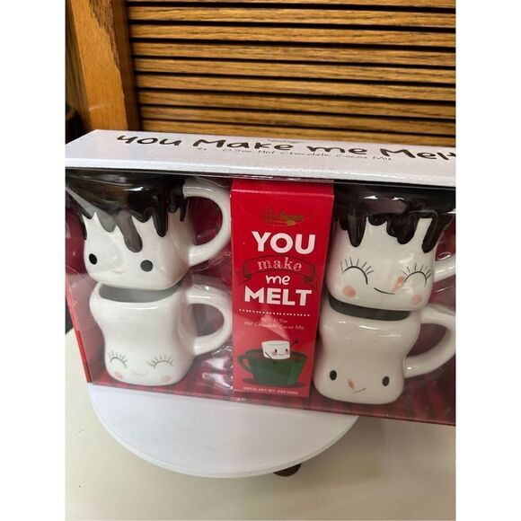 Cute Marshmallow Shaped Hot Chocolate Mugs-Ceramic-Set of 4 - Picture 1 of 2